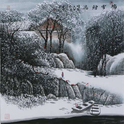国画雪景山水画图片大全 中国画雪景山水画图片