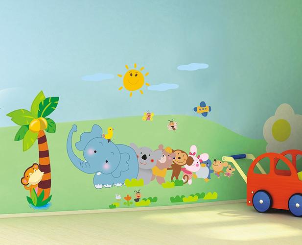 幼儿园墙上装饰画图片大全 幼儿园墙画装饰图片大全