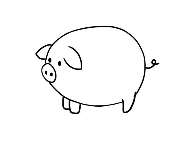 猪简笔画简单可爱 猪简笔画简单可爱图片