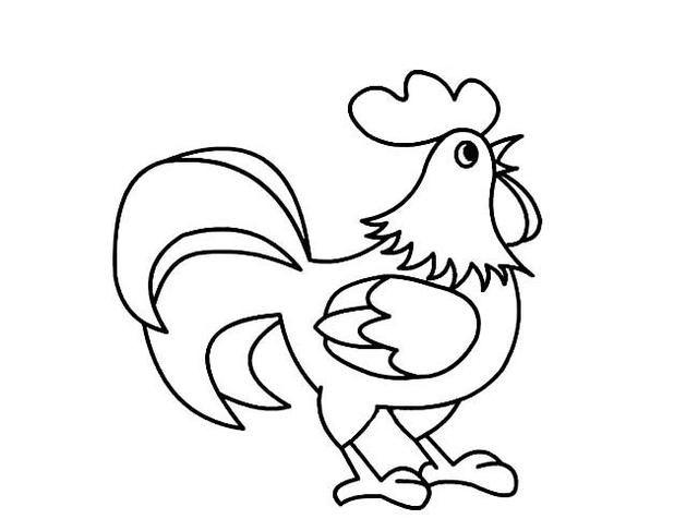 简笔画公鸡 简笔画母鸡的画法最简单
