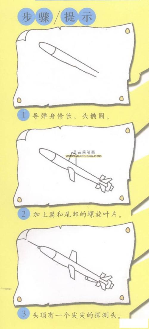 中国导弹简笔画