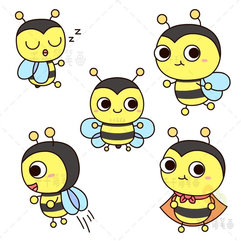 蜜蜂简笔画图片 蜜蜂简笔画图片大全彩色可爱
