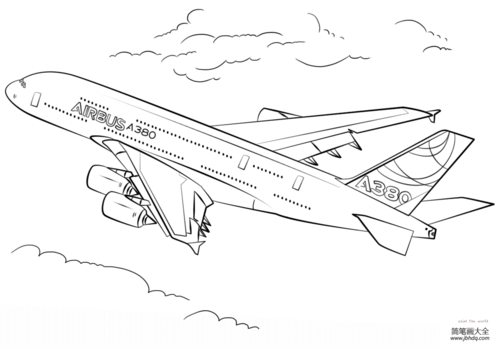 波音777客机简笔画图片