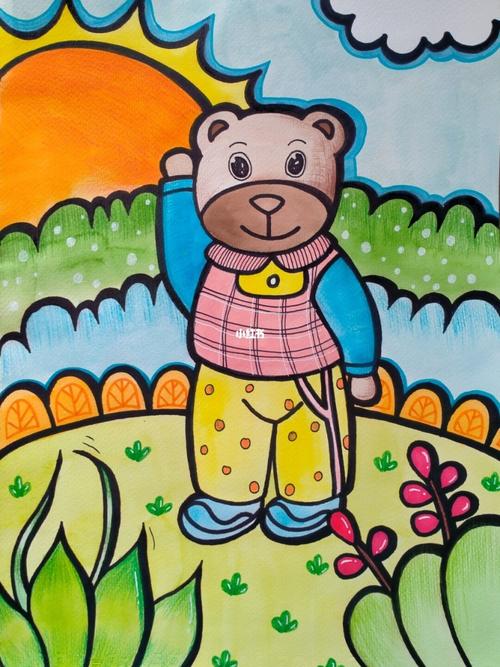 儿童画小熊简单画法 小熊的画法儿童简笔画