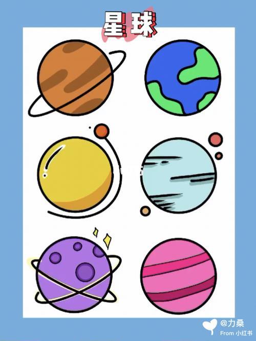12个星球简笔画