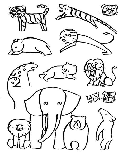 动物轮廓简笔画 动物轮廓简笔画图片大全