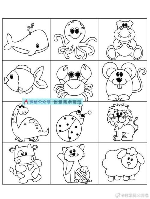 1000种动物简笔画简单