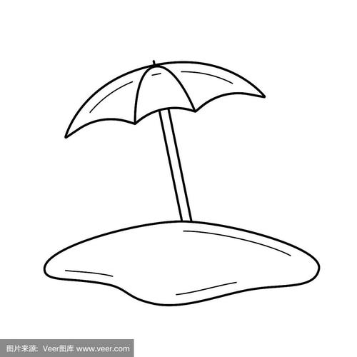 沙滩伞简笔画