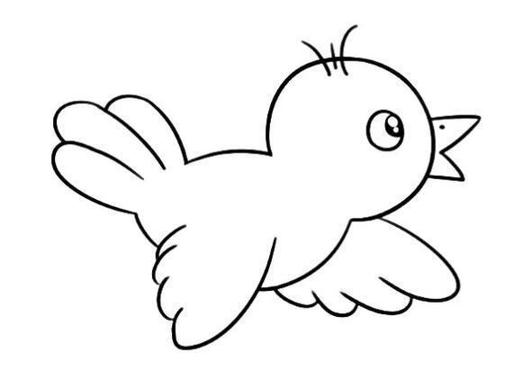 飞翔的小鸟简笔画 