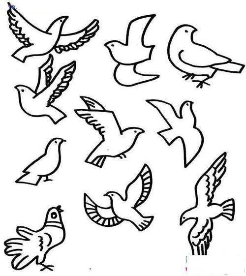 一群和平鸽简笔画 一群和平鸽简笔画图片