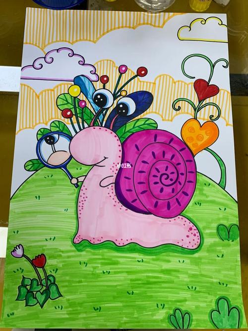 小蜗牛简笔画彩色小蜗牛简笔画彩色可爱
