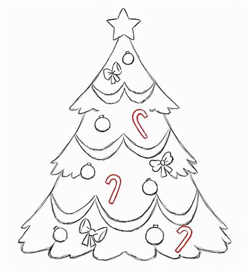 简笔圣诞树怎么画