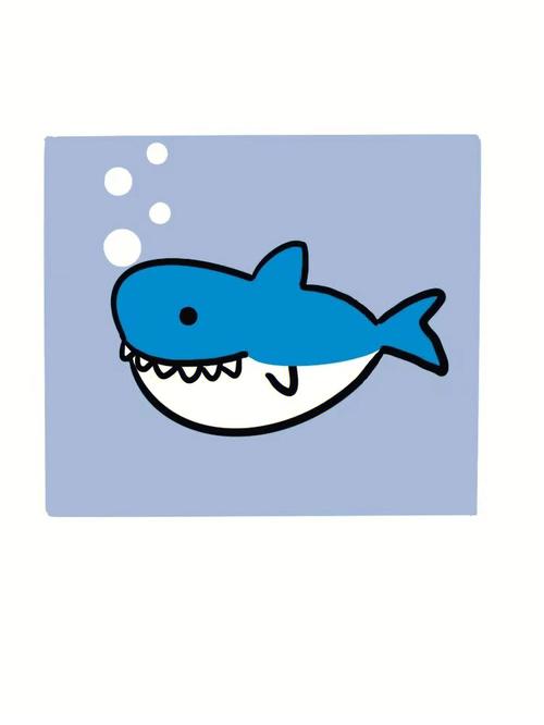 鲨鱼简笔画可爱