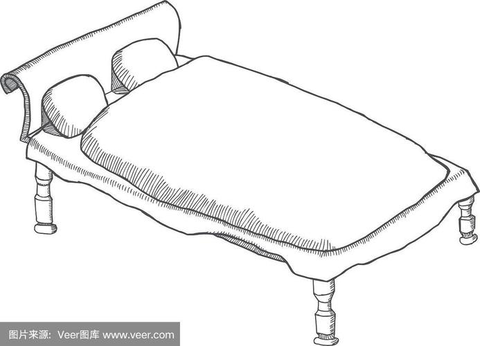 床的简笔画简单漂亮 床的简笔画简单漂亮又好看