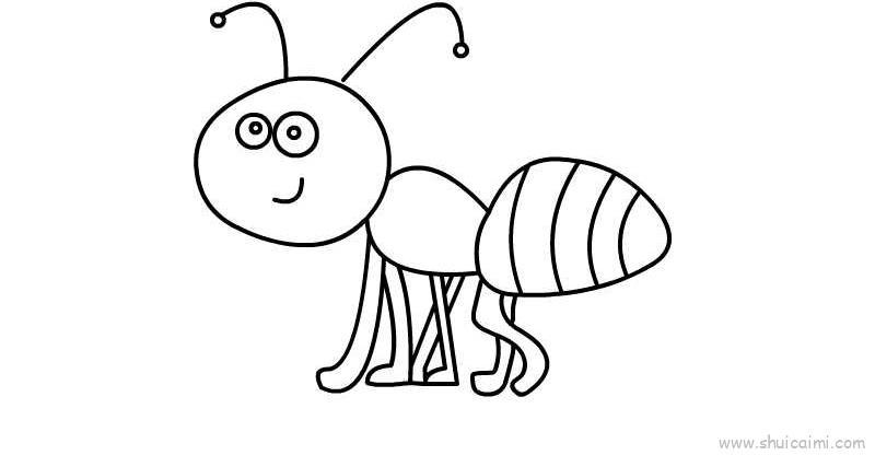 蚂蚁简笔画儿童画