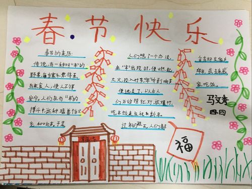 春节手抄报小学二年级