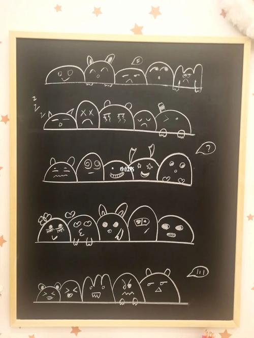 黑板的简笔画 老师指黑板的简笔画