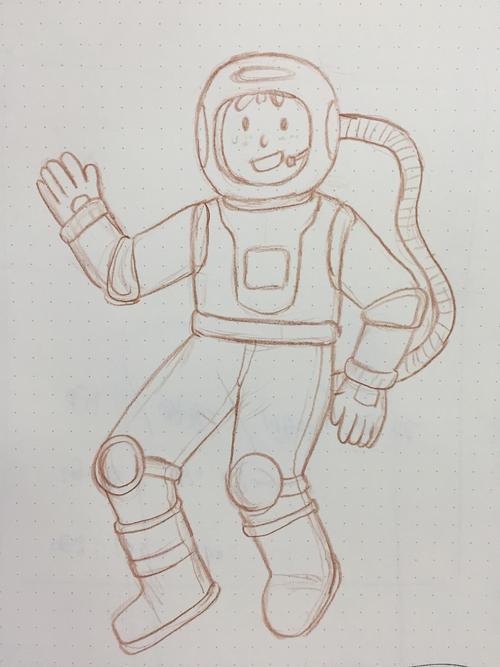 航天员简笔画带着颜色 航天员怎么画简单又好看