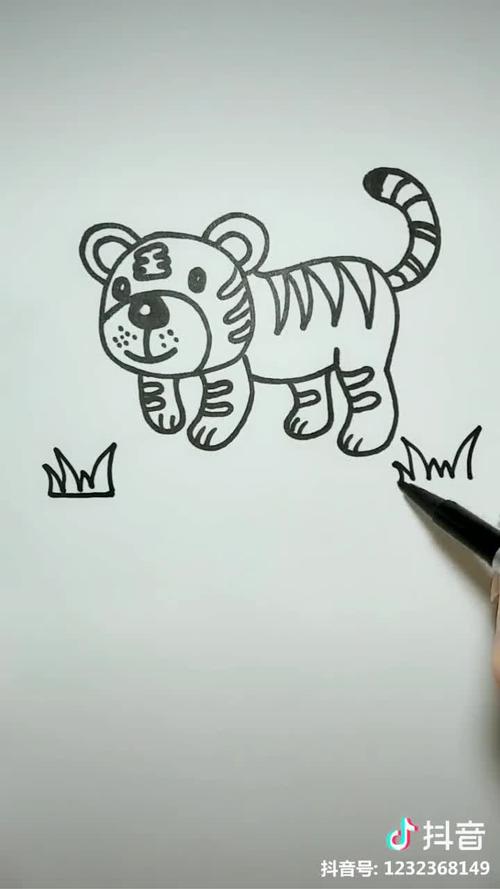 小老虎的简笔画 小老虎的简笔画简单