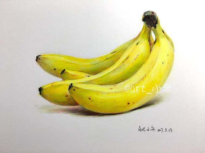 香蕉彩铅画 香蕉彩铅画步骤图片大全