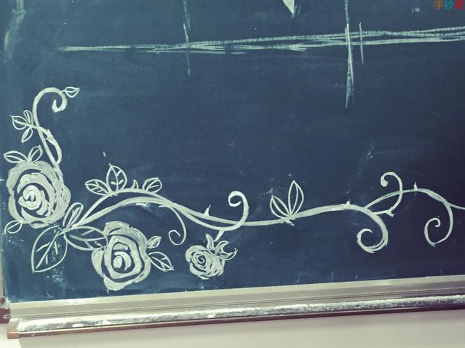 黑板报简单花朵 黑板报简单花朵粉笔画