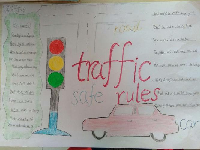 英语交通规则手抄报6年级