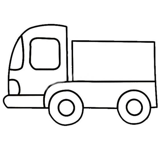 货车怎么画简笔画图片