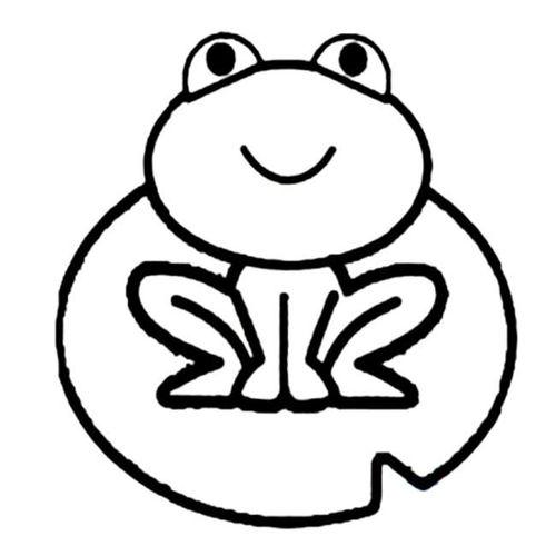 青蛙荷叶的简笔画
