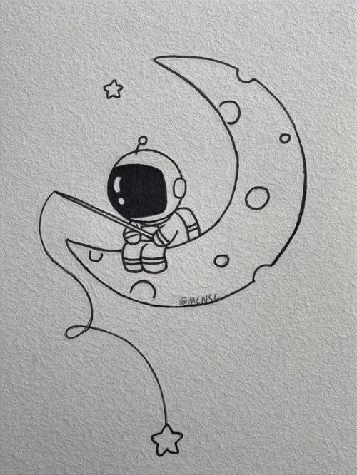 宇航员简笔画 宇航员简笔画可爱卡通