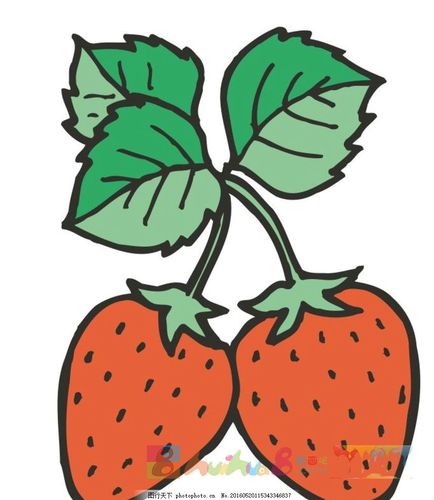 草莓简笔画图片 草莓简笔画图片带颜色