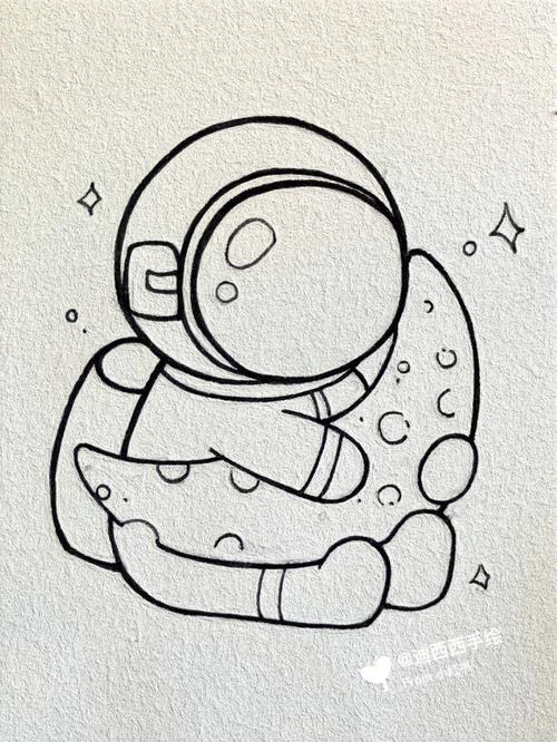 宇航员卡通简笔画 宇航员卡通简笔画太空