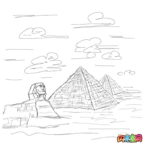 金字塔怎么画简笔画