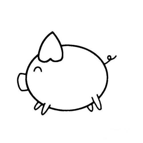 猪的画法简笔画