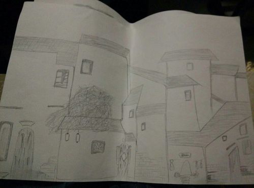 素描画房子 素描画房子简单好看易画
