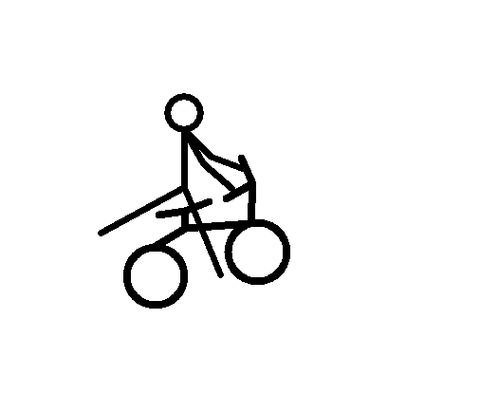 骑平衡车简笔画
