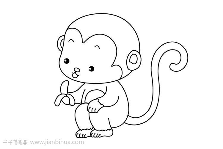 猴子的尾巴简笔画