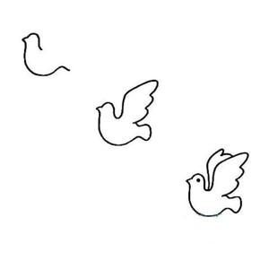 天上飞的和平鸽简笔画 天上飞的和平鸽简笔画儿童简笔画