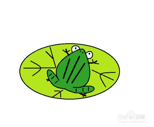 荷叶上的青蛙简笔画 