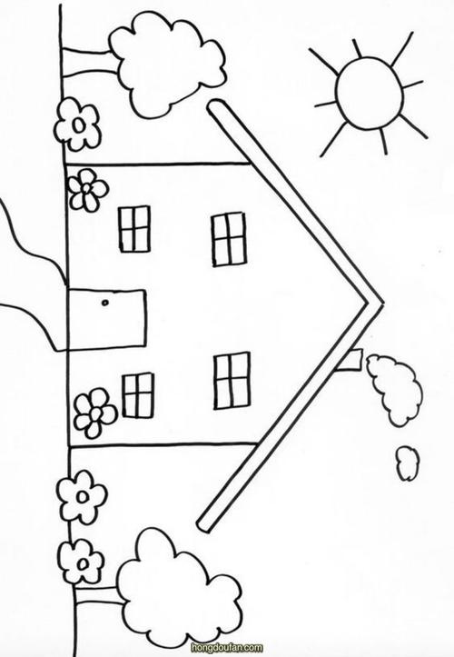 儿童简笔画小房子