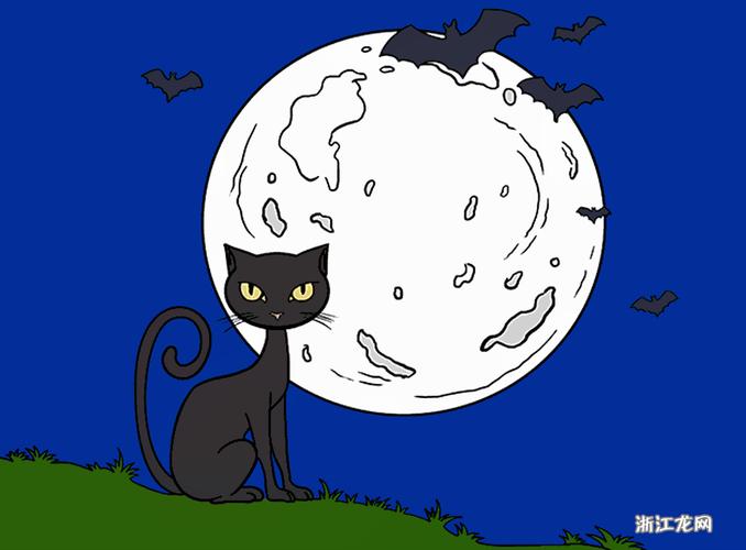 小黑猫简笔画