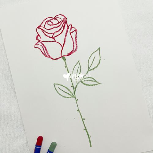 玫瑰花图片简笔画手绘 玫瑰花图片简笔画