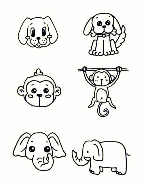 动物简笔画图片大全 动物简笔画图片大全简单可爱