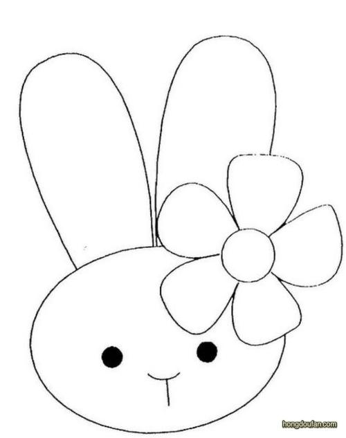 简笔画兔子涂颜色 兔子涂色作品图片大全