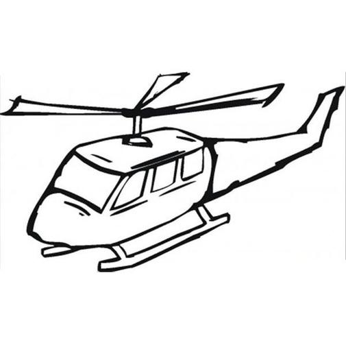 直升飞机简笔画 