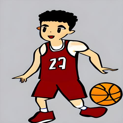 打篮球的小男孩简笔画