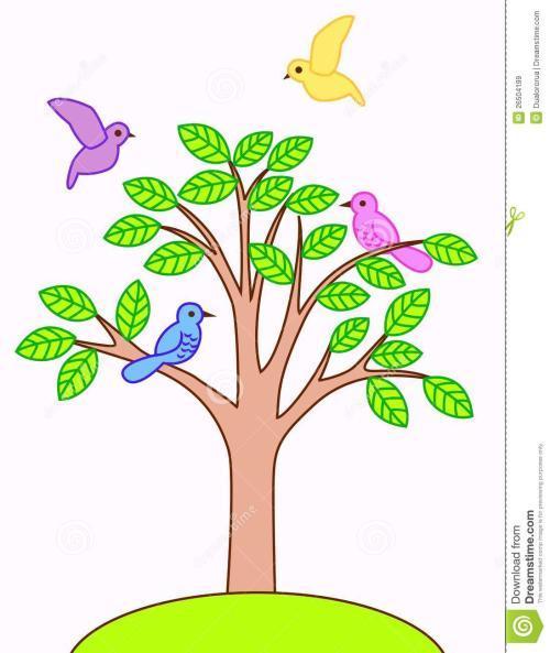 鸟树简笔画 鸟树怎么画简单