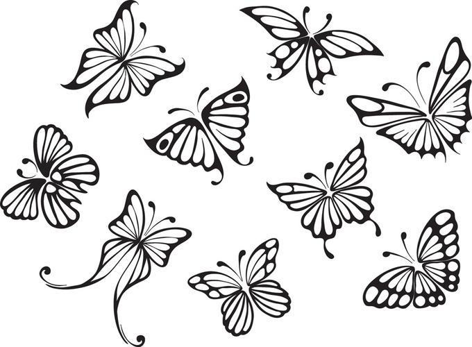 蝴蝶简笔画大全 可爱的蝴蝶怎么画简单又漂亮