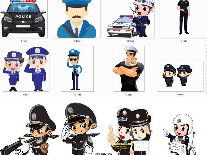 警察图片卡通简笔画 警察图片卡通简笔画彩色