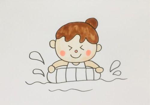 游泳画画儿童简笔画 游泳画画怎么画