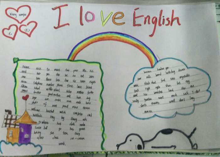 七年级英语手抄报模板